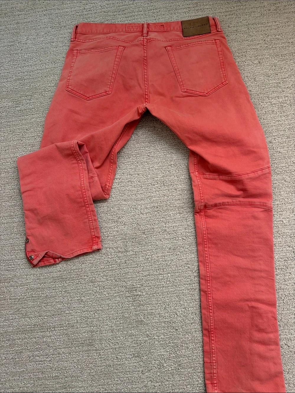 Ralph Lauren Men’s Coral Cargo Moto Jeans Black Label 34x34 slim fit